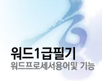 워드프로세서 1급 필기(한글2007버전) - 워드프로세서용어 및 기능
