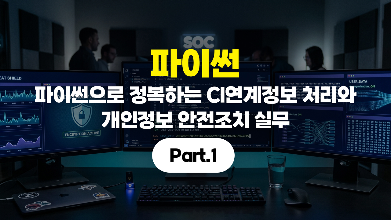 파이썬으로 정복하는 CI연계정보 처리와 개인정보 안전조치 실무 Part.1