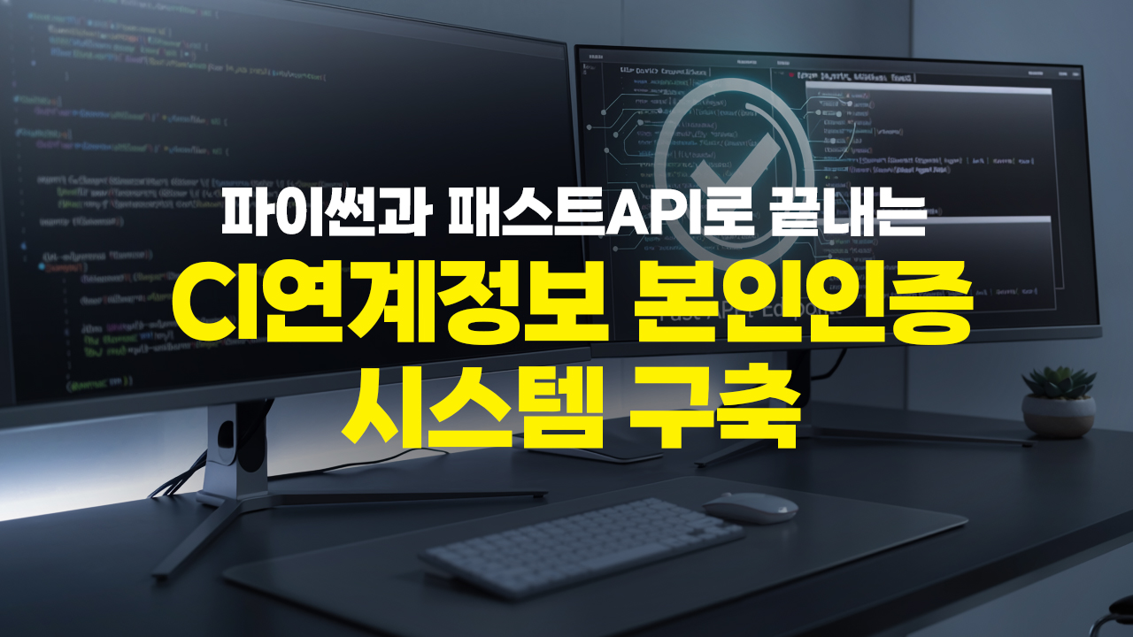 파이썬과 패스트API로 끝내는 CI연계정보 본인인증 시스템 구축