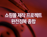 쇼핑몰 제작 프로젝트 완전정복 종합
