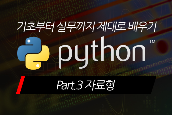 [HD]Python(파이썬) 기초부터 실무까지 제대로 배우기 Part.3 자료형